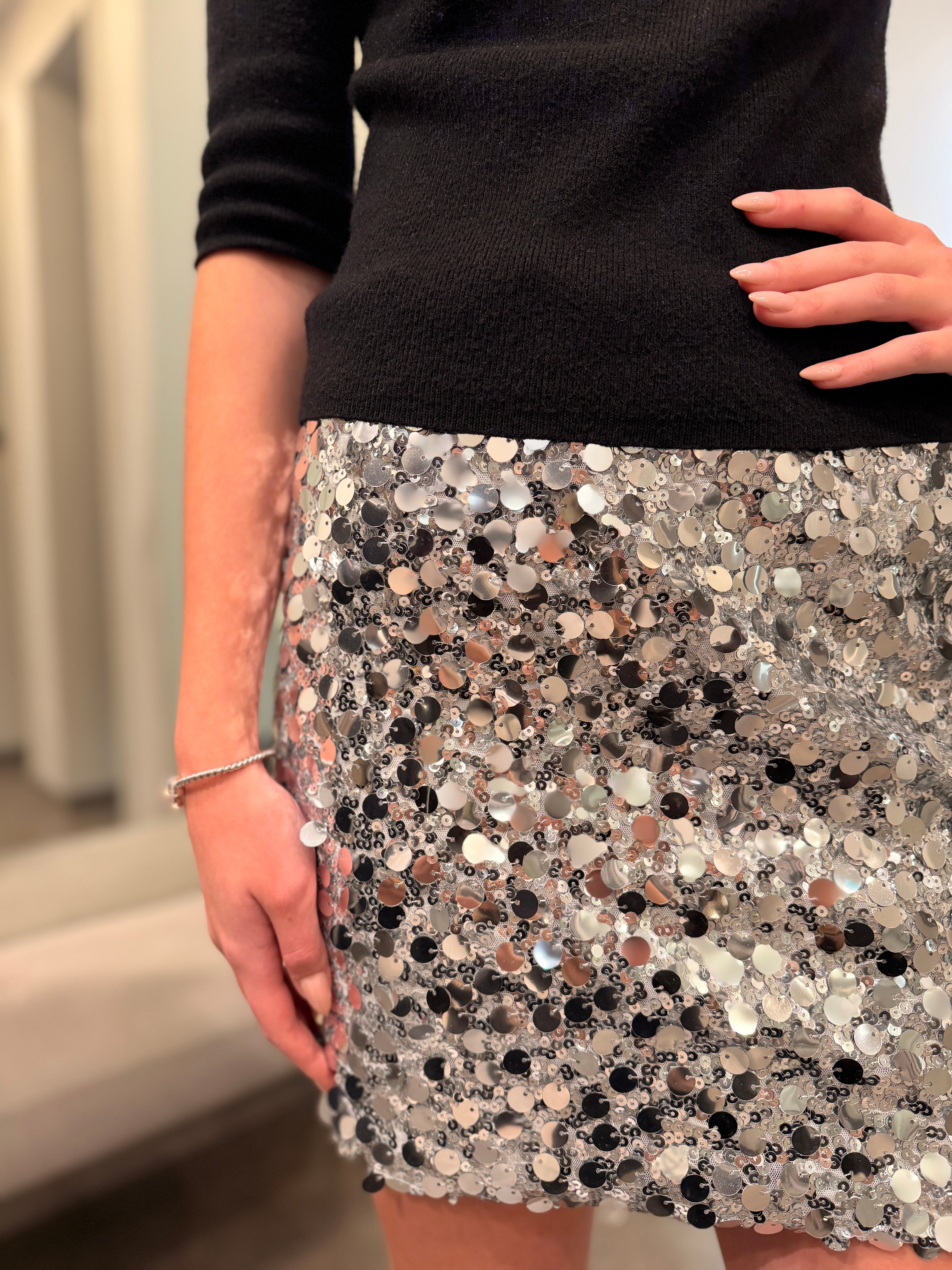 VMNICE Mini Skirt - Silver - VERO MODA & VILA Bergvik